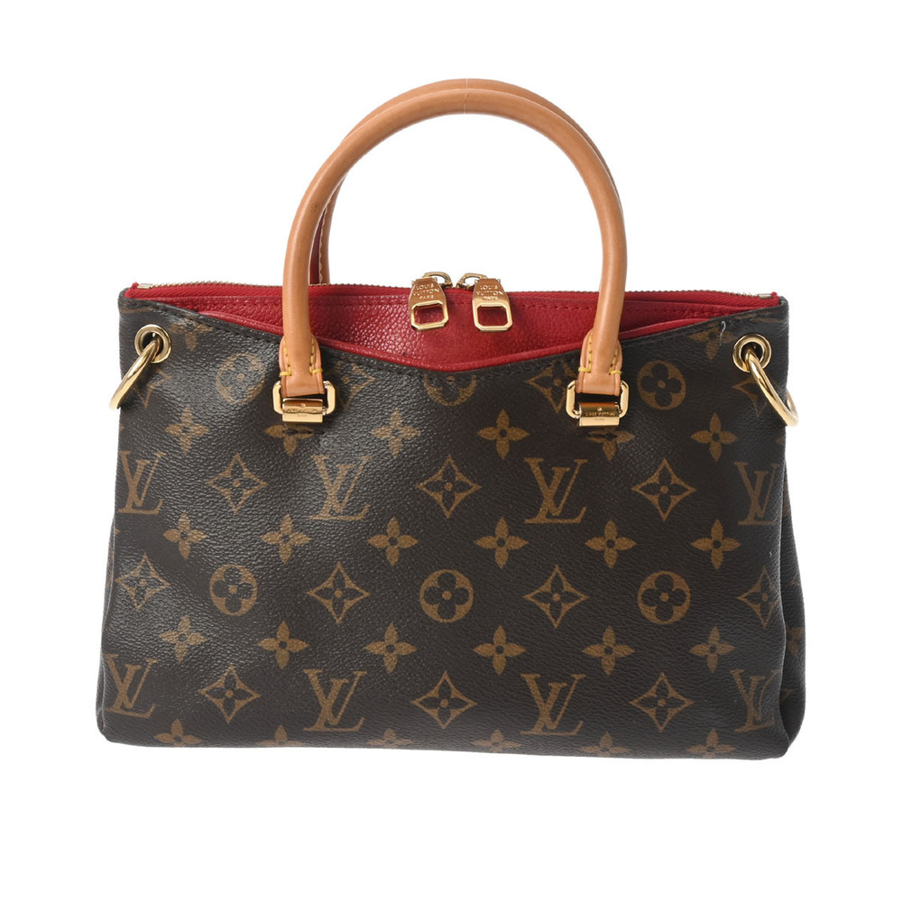 Louis Vuitton Monogram Pallas BB Cerise Red Canvas Handbag